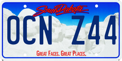SD license plate 0CNZ44