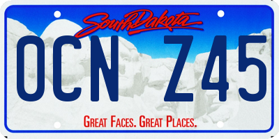 SD license plate 0CNZ45