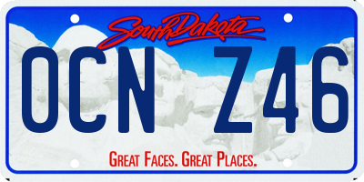 SD license plate 0CNZ46