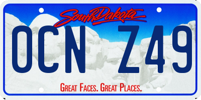 SD license plate 0CNZ49