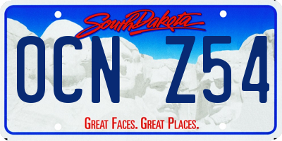 SD license plate 0CNZ54