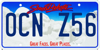 SD license plate 0CNZ56