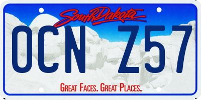 SD license plate 0CNZ57