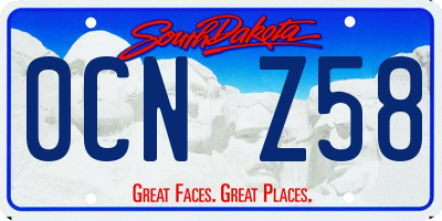 SD license plate 0CNZ58