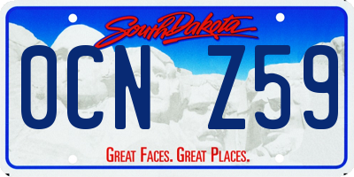 SD license plate 0CNZ59