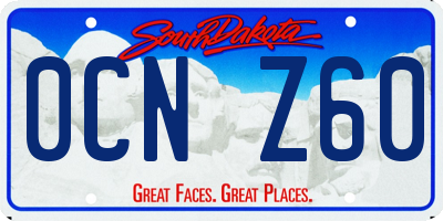 SD license plate 0CNZ60