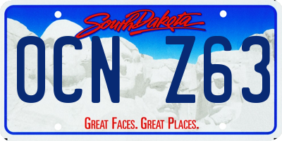 SD license plate 0CNZ63