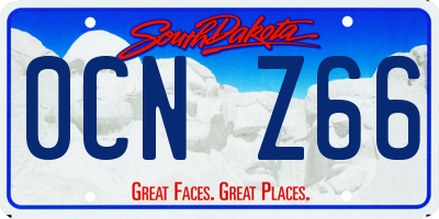 SD license plate 0CNZ66