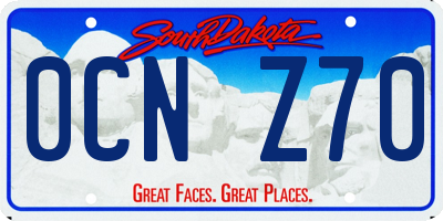 SD license plate 0CNZ70