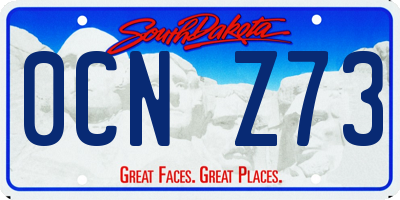 SD license plate 0CNZ73