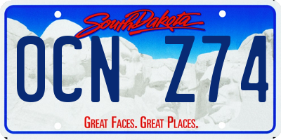 SD license plate 0CNZ74