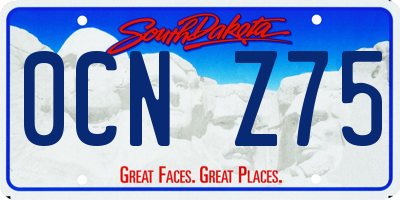 SD license plate 0CNZ75