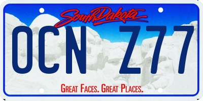 SD license plate 0CNZ77