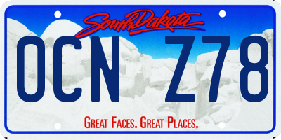SD license plate 0CNZ78