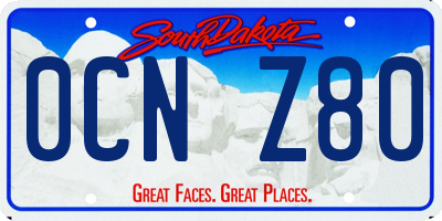 SD license plate 0CNZ80