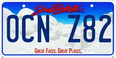 SD license plate 0CNZ82
