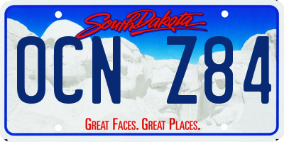 SD license plate 0CNZ84