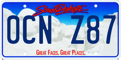 SD license plate 0CNZ87