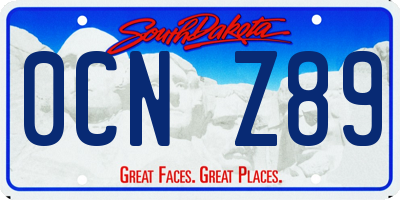 SD license plate 0CNZ89
