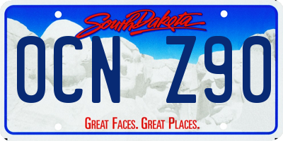 SD license plate 0CNZ90