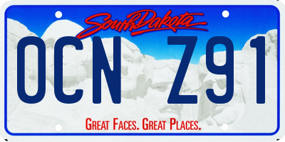 SD license plate 0CNZ91