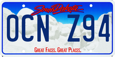 SD license plate 0CNZ94