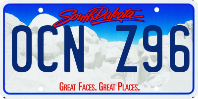 SD license plate 0CNZ96