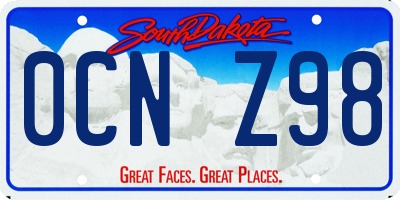 SD license plate 0CNZ98
