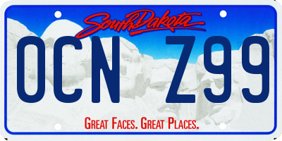SD license plate 0CNZ99
