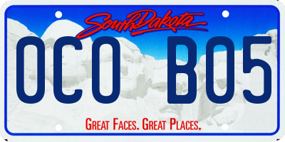 SD license plate 0COB05