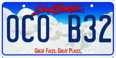 SD license plate 0COB32