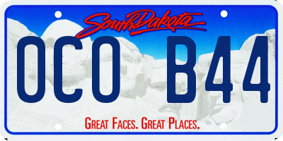 SD license plate 0COB44