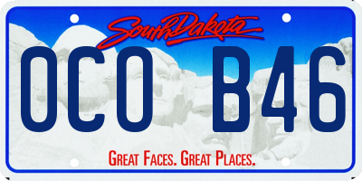 SD license plate 0COB46