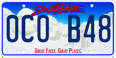 SD license plate 0COB48