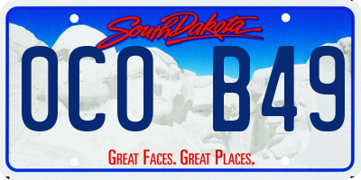 SD license plate 0COB49