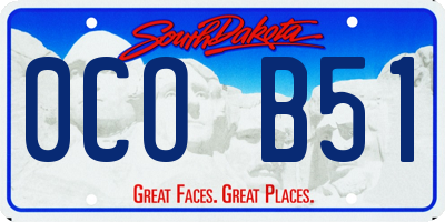 SD license plate 0COB51