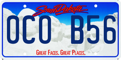 SD license plate 0COB56