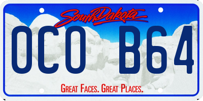 SD license plate 0COB64