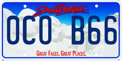 SD license plate 0COB66