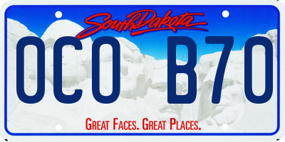 SD license plate 0COB70