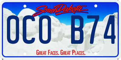 SD license plate 0COB74