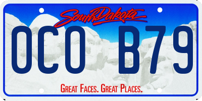 SD license plate 0COB79