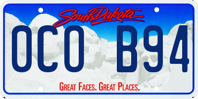 SD license plate 0COB94