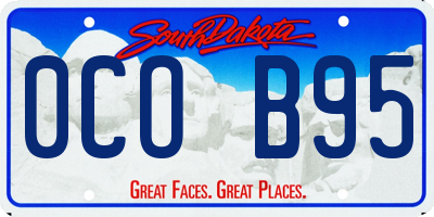 SD license plate 0COB95