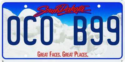 SD license plate 0COB99
