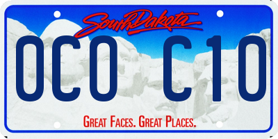 SD license plate 0COC10