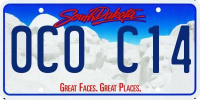SD license plate 0COC14