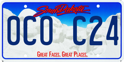 SD license plate 0COC24