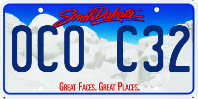 SD license plate 0COC32