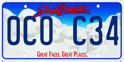SD license plate 0COC34